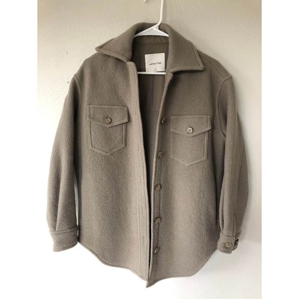Wilfred by Aritzia || The Ganna Shirt Jacket - Dry Basil